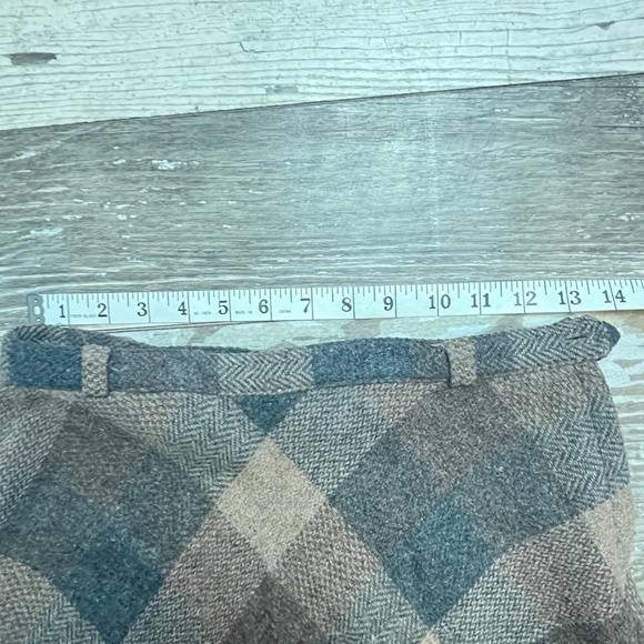 ILGWU Vintage Brown Plaid Woven Skirt - Picture 5 of 8